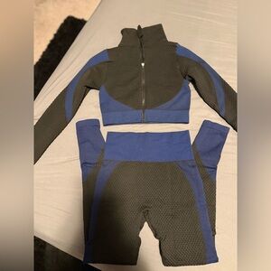 Black and Blue Activewear Set